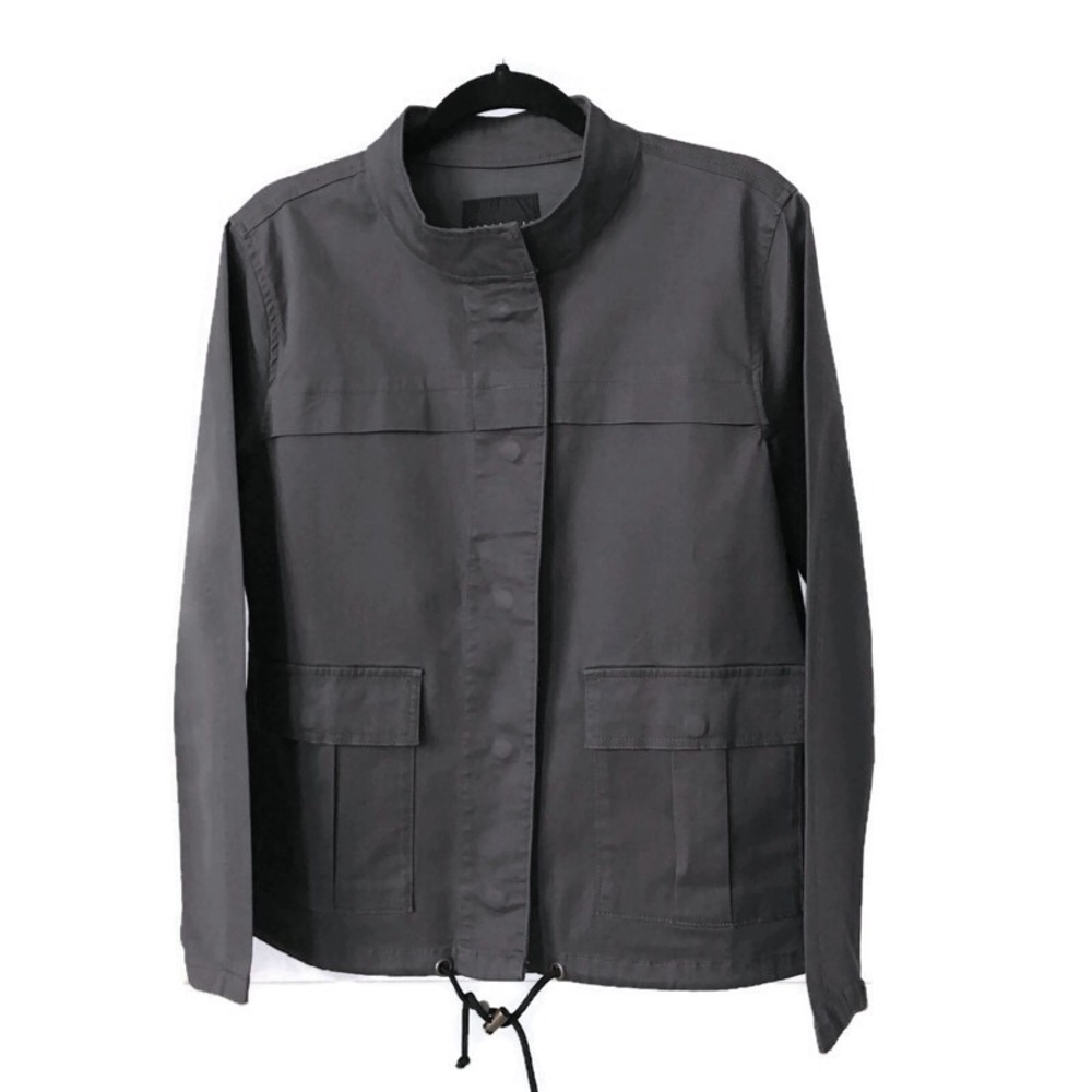 Sanctuary Clothing Charcoal Hem Draw Cord Jacket